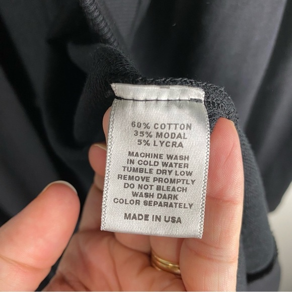 Love‎ YaYa Longline Drapey Ribbed Snap Front Basic Cardigan Sweater Black Size 3 - Picture 5 of 7